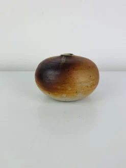 Vase boule grès vintage