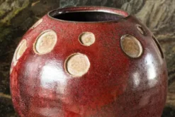 Vase boule scandinave en grés émaillé