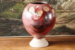 Vase boule scandinave en grés émaillé