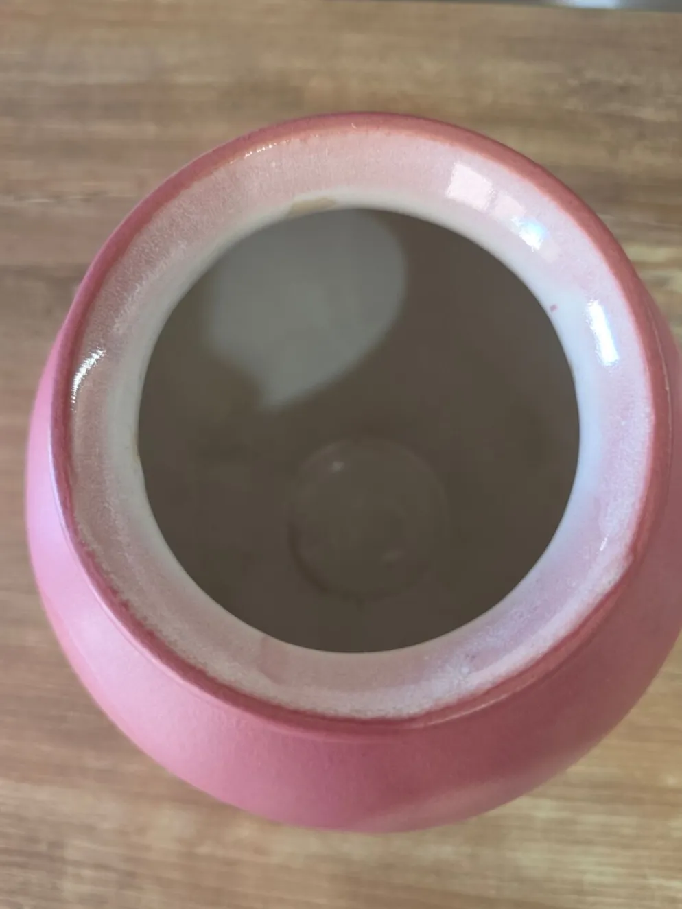 Vase boule West Germany 650-21 scheurich Rose poudré vintage 70s