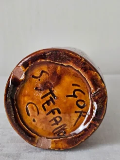 Vase bouteille italien signé, 1950-60