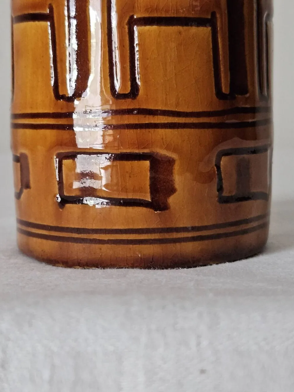 Vase bouteille italien signé, 1950-60