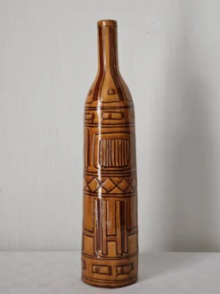 Vase bouteille italien signé, 1950-60