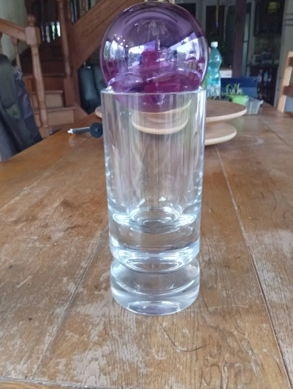 Vase "Cana" et boule "Sirius" en cristal de Baccarat
