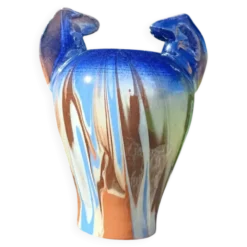 Vase céramique motif équestre