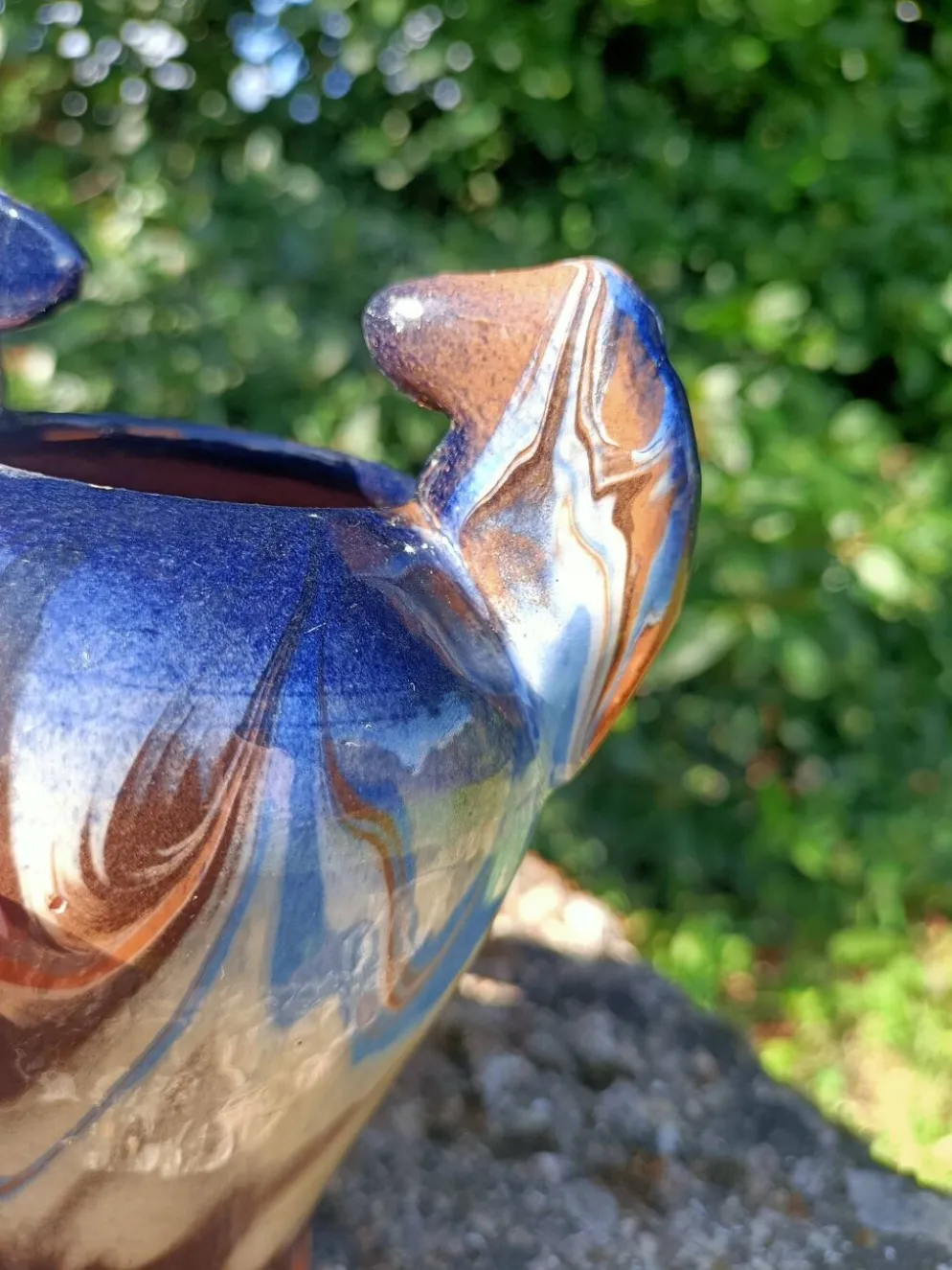 Vase céramique motif équestre