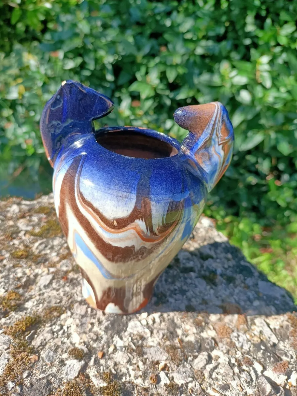 Vase céramique motif équestre