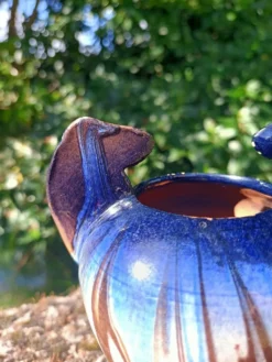 Vase céramique motif équestre