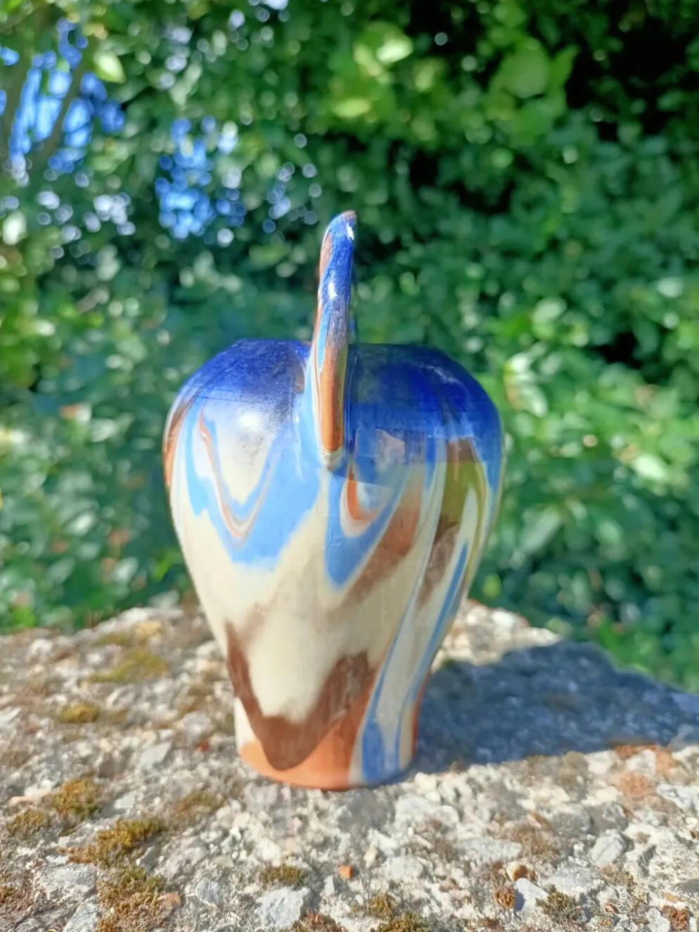Vase céramique motif équestre