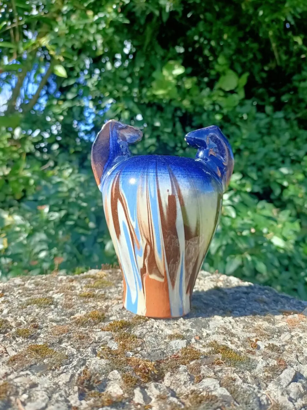Vase céramique motif équestre