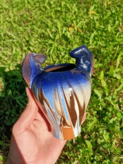 Vase céramique motif équestre
