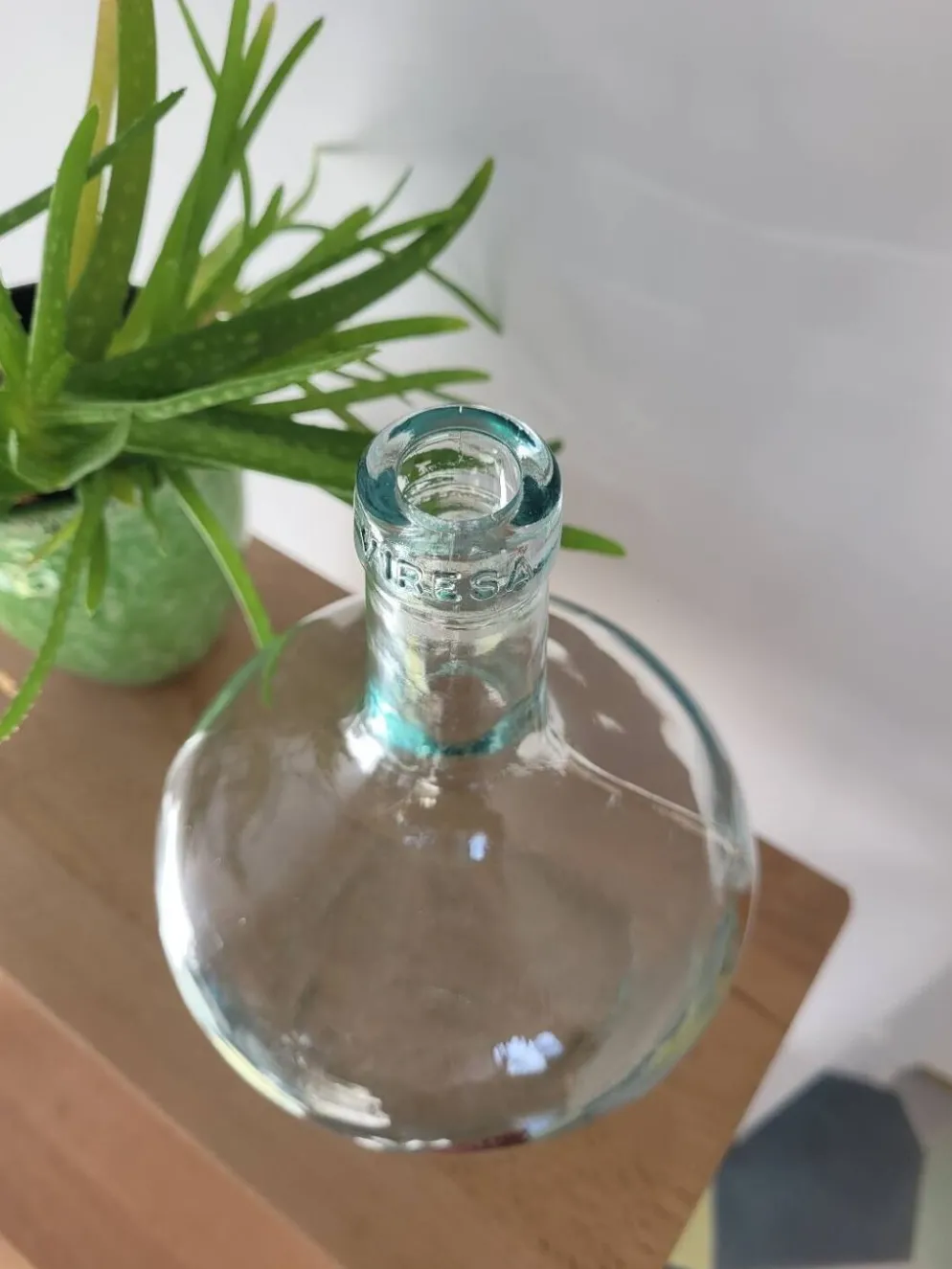 Vase dame-jeanne transparente
