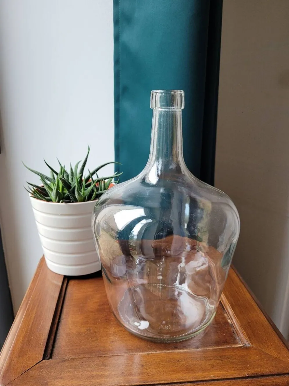 Vase dame-jeanne transparente