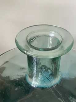 Vase Dame Jeanne verre bleu grande taille H45cm