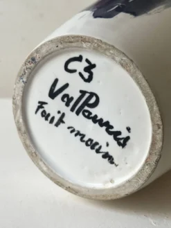 Vase dans le goût de Picasso, Atelier Cerenne à décor taureau stylisé, Vallauris 1950