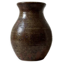Vase d'atelier francais en gres pyrité vers 1950