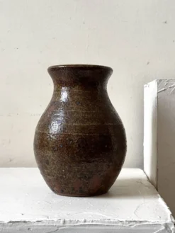 Vase d'atelier francais en gres pyrité vers 1950