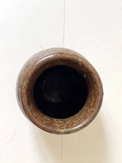 Vase d'atelier francais en gres pyrité vers 1950