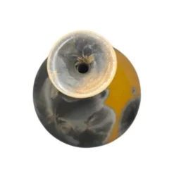 Vase en céramique vintage en français signé glaçage cristallin 19 cm