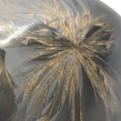 Vase en céramique vintage en français signé glaçage cristallin 19 cm