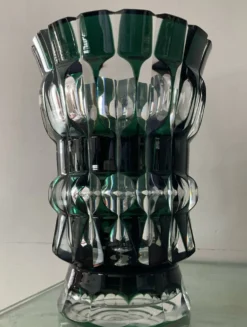 Vase en cristal de Val St Lambert des années 50