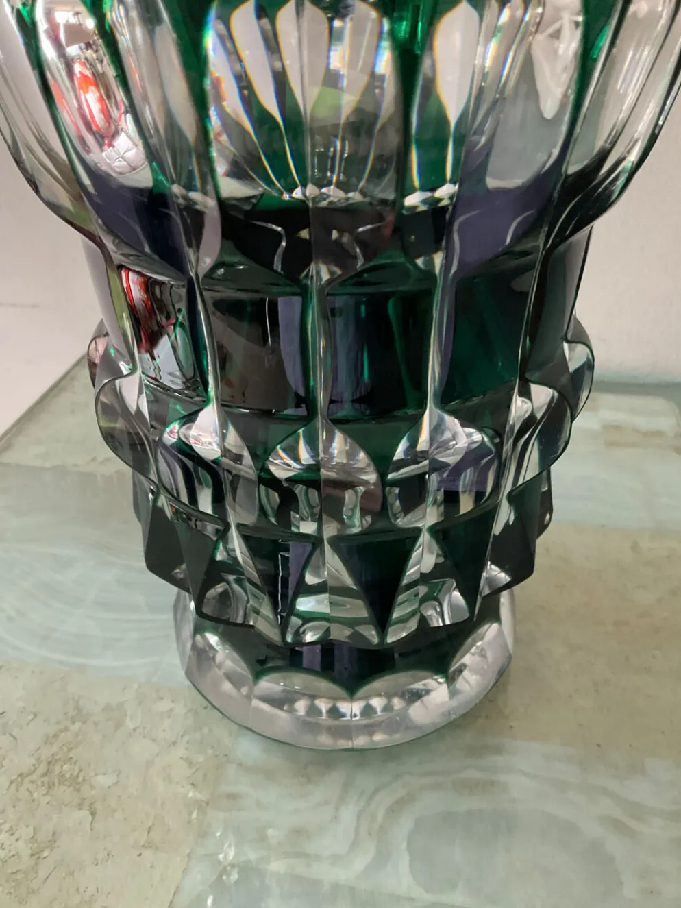 Vase en cristal de Val St Lambert des années 50