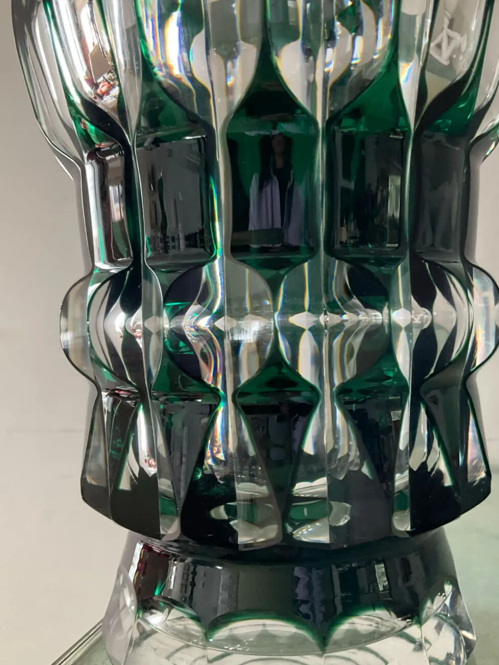 Vase en cristal de Val St Lambert des années 50