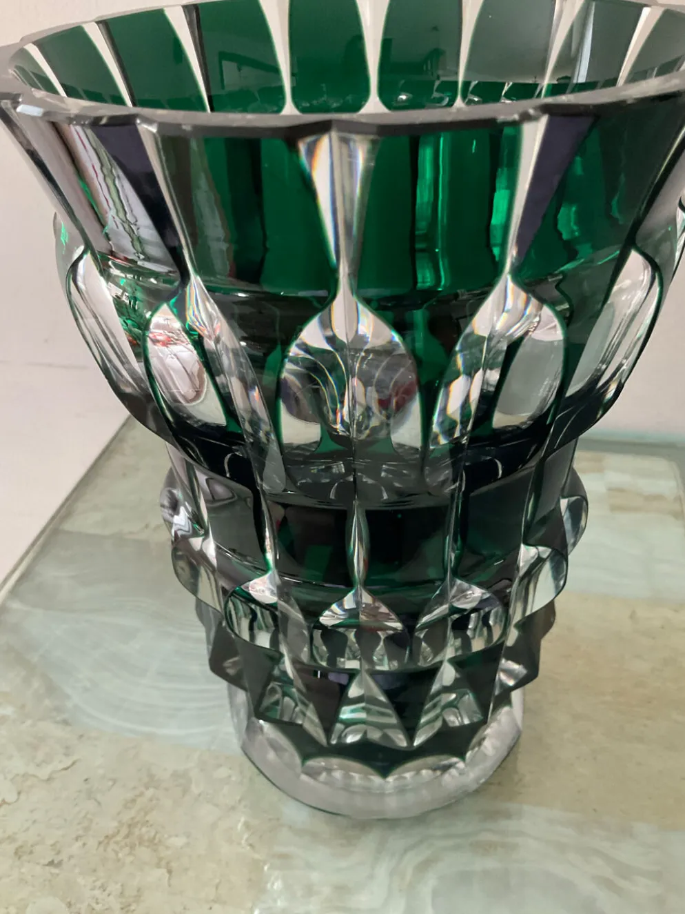 Vase en cristal de Val St Lambert des années 50