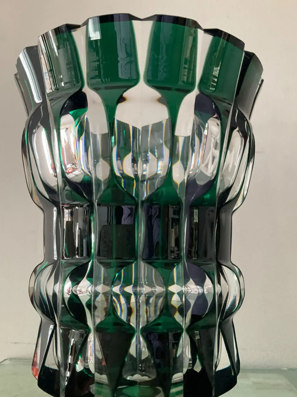 Vase en cristal de Val St Lambert des années 50