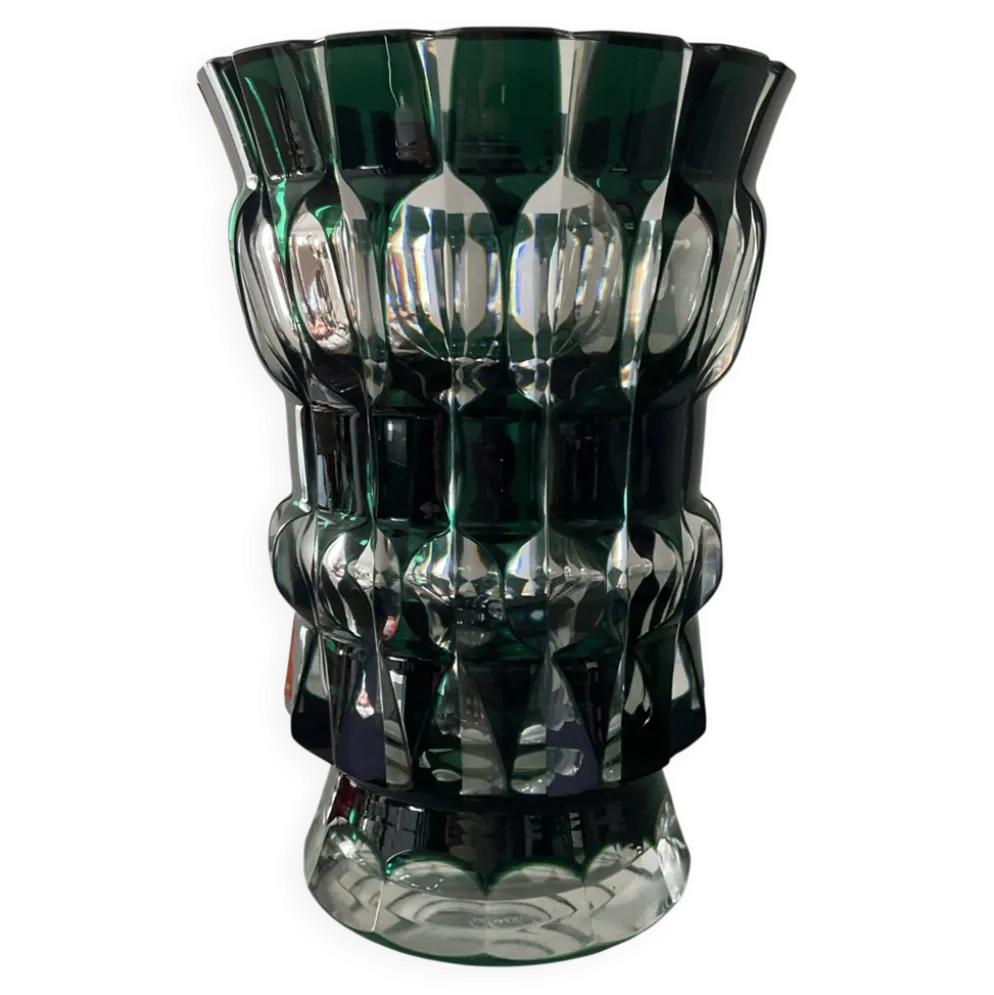 Vase en cristal de Val St Lambert des années 50