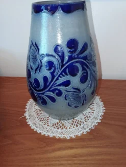 Vase en grès au sel d'Alsace - Betschdorf (Signé Fortuné Schmitter)