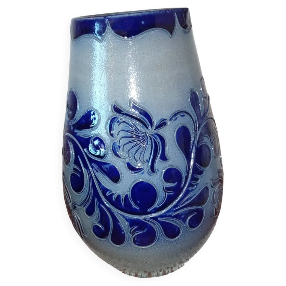 Vase en grès au sel d'Alsace - Betschdorf (Signé Fortuné Schmitter)