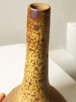 Vase en grès pyrité Michel Dumont / Puisaye
