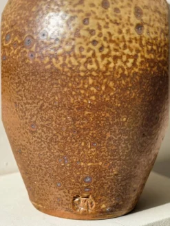Vase en grès pyrité Michel Dumont / Puisaye