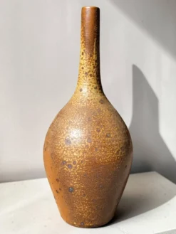 Vase en grès pyrité Michel Dumont / Puisaye