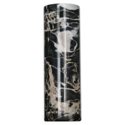Vase en marbre Portoro noir et doré par Angelo Mangiarotti pour Skipper, années 70.