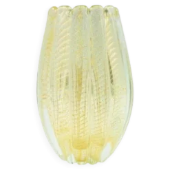Vase en verre de Murano Cordonato D'Oro de Barovier & Toso, Italie, années 1950/1960.