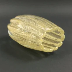 Vase en verre de Murano Cordonato D'Oro de Barovier & Toso, Italie, années 1950/1960.