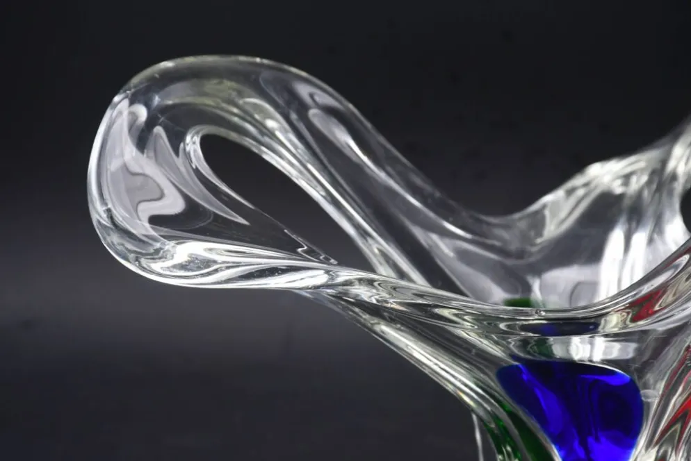 Vase en verre de Murano des années 1970, style mid-century