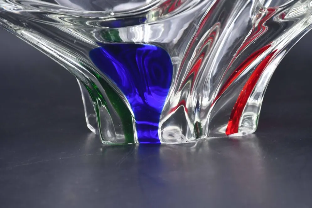 Vase en verre de Murano des années 1970, style mid-century