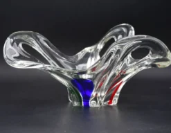 Vase en verre de Murano des années 1970, style mid-century