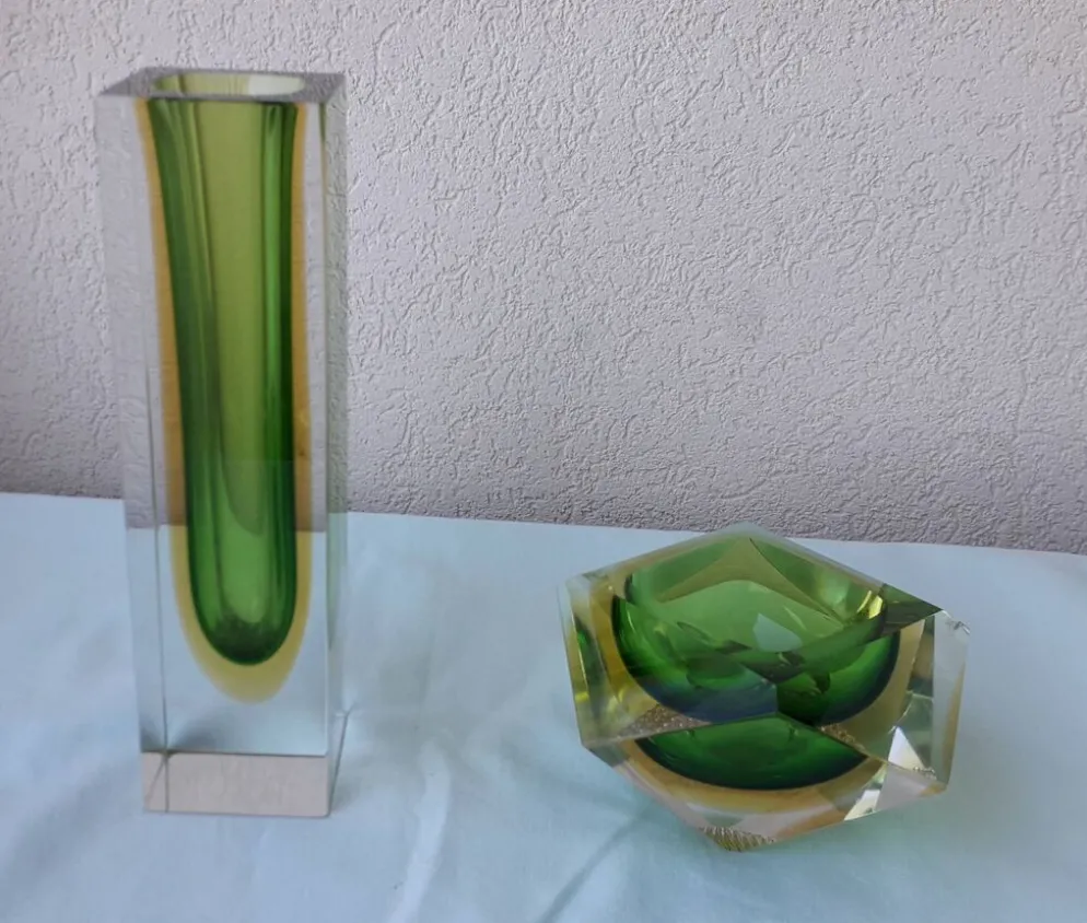 Vase en verre de Murano Sommerso