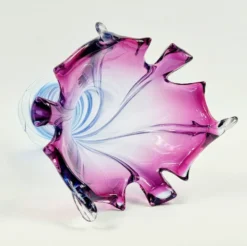 Vase en verre de Murano tordu XL de style mid-century de Fratelli Toso, Italie, années 1960.