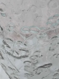 Vase en verre pressé moulé
