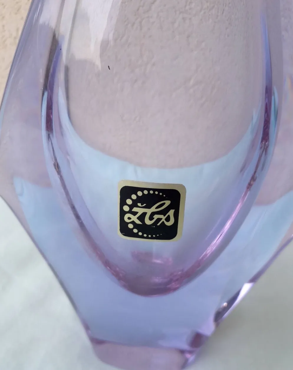 Vase en verre tchèque design