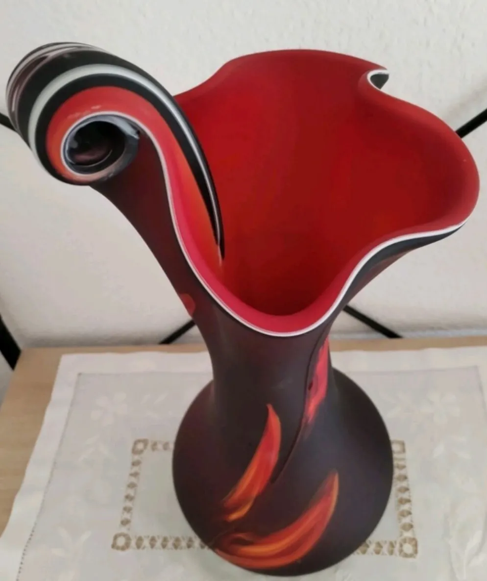 Vase « Jack in the Pulpit » en verre d’art
