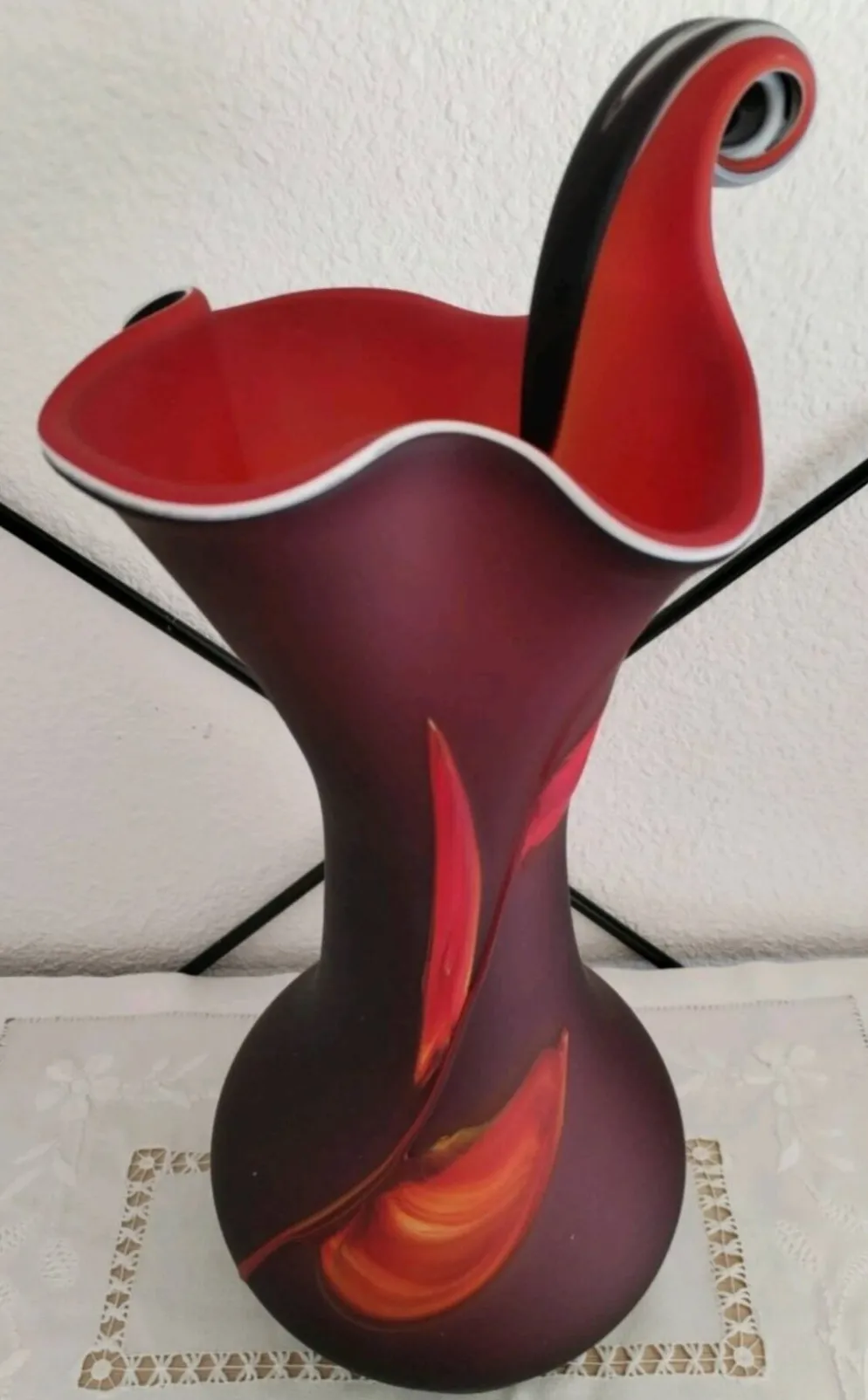 Vase « Jack in the Pulpit » en verre d’art