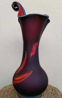 Vase « Jack in the Pulpit » en verre d’art