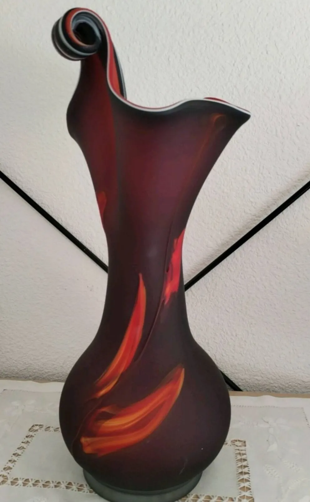 Vase « Jack in the Pulpit » en verre d’art