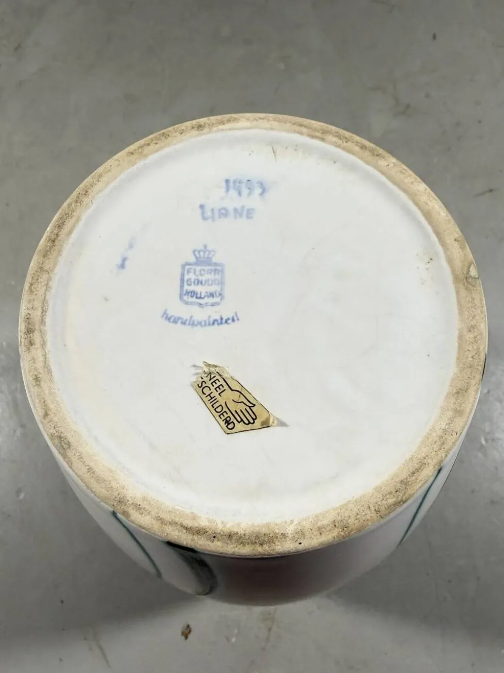 Vase Liane Flora Gouda des années 1960